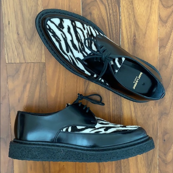 Saint Laurent Zebra Print Creepers - Picture 2 of 15